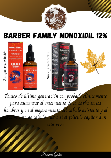 Imagen de MINOXIDIL 12% BARBER FAMILY 